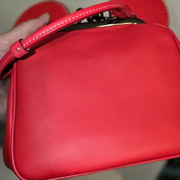 Coach x Disney x Keith Haring Mickey Mouse Ears Bag Kisslock Red LIMITED SEE - Picture 3 of 13